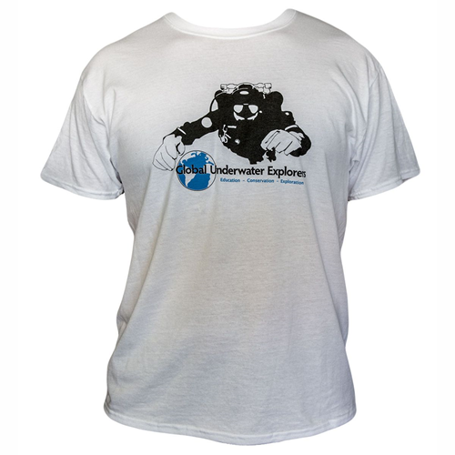 GUE T-Shirt White Global Diver
